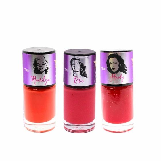 Imagem de Kit de esmaltes vermelhos Beleza Express
