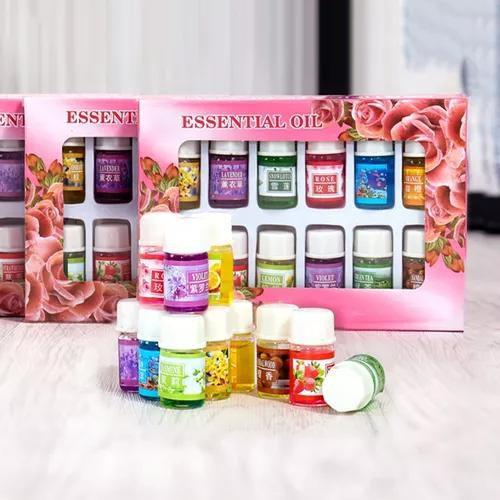 Imagem de Kit De Essências Aromáticas Para Humidificador Difusor Com 12 Unidades