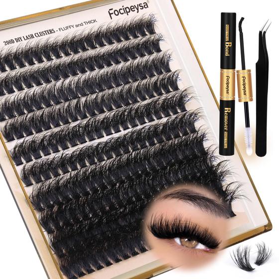 Imagem de Kit de extensão de cílios Focipeysa Lash Extension 200D 10-18mm