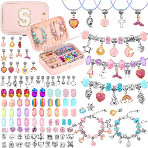 Imagem de Kit de Fabricação de Joias para Meninas - Pulseira Charm com Caixa Organizadora