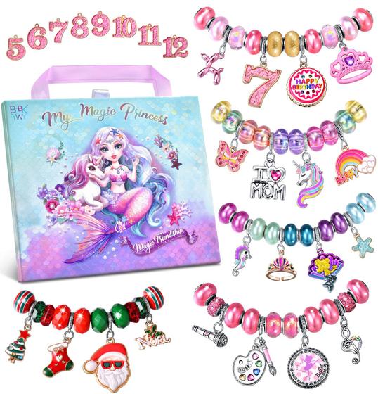 Imagem de Kit de fabricação de pulseiras Charm BDBKYWY Mermaid Girl 5-12 anos