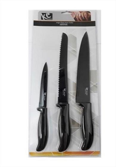 Imagem de Kit De Faca Inox Com Corte Preciso Color Ke Home