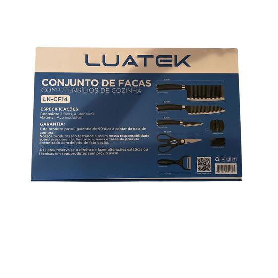 Imagem de Kit de Facas e Utensílios de Conzinha LuaTek