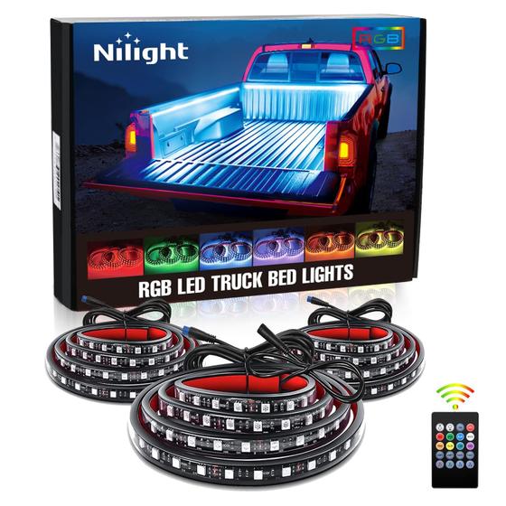 Imagem de Kit de Faixa de Luz LED RGB Nilight para Caminhão - 3 Unidades de 1,5m (270 LEDs)
