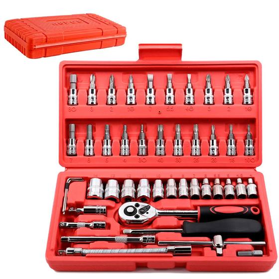 Imagem de Kit de Ferramentas 46 Peças Chaves Phillips Fenda Torque