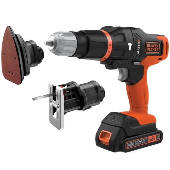 Imagem de Kit de Ferramentas Comb Matrix IX Com 3CAB BIVOL Black&Decker MTX20K3B-BR