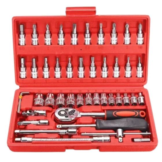 Kit de Ferramentas Multiuso Chave de Soquete 46 pçs - Athlanta Imagem de Kit de Ferramentas Multiuso Chave de Soquete 46 pçs