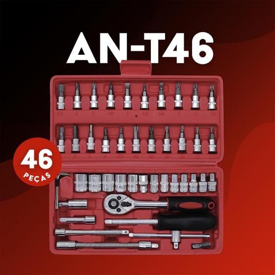 Imagem de Kit De Ferramentas Multiuso Com 46 Peças E Maleta Ant46