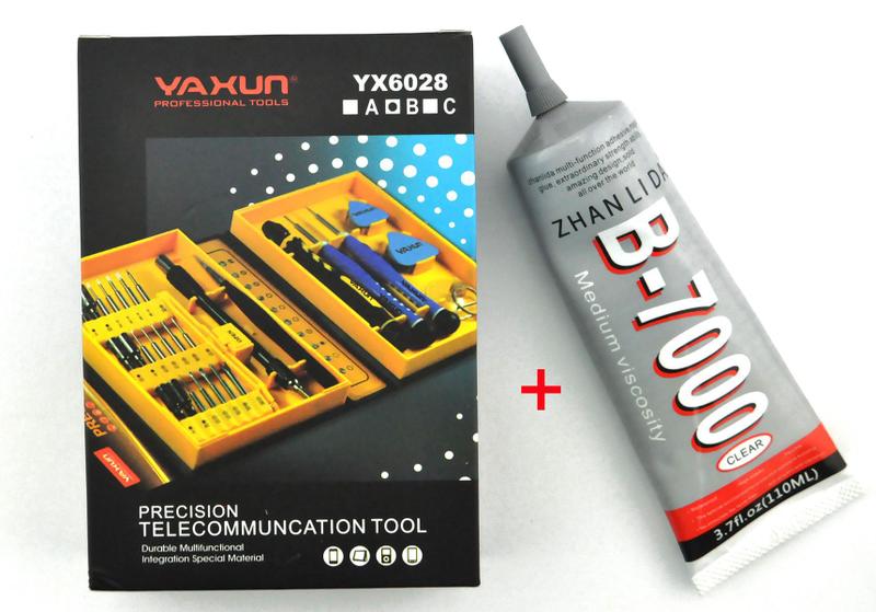 Kit de Ferramentas Reparo Celular YX6028 + Cola b7000 (110ml) Menor preço em Kit de Ferramentas Reparo Celular YX6028 + Cola b7000 (110ml)
