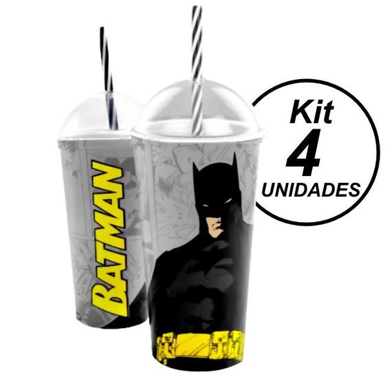 Imagem de Kit de Festa Copos Shake 500ml do Batman - 4 unidades