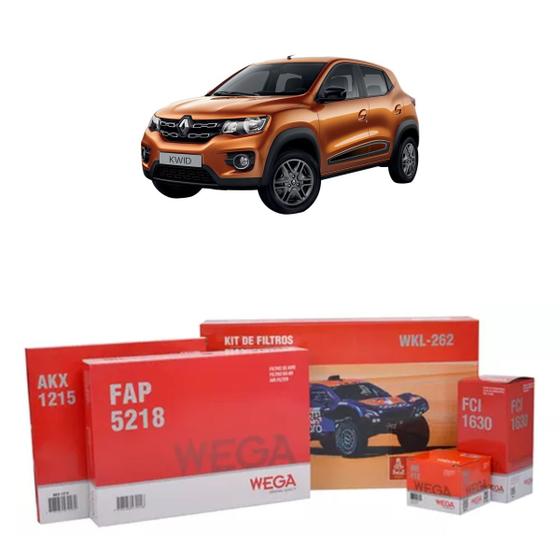 Imagem de Kit de Filtros Wega Renault Kwid 1.0 12v 3c 2017 Até 2024