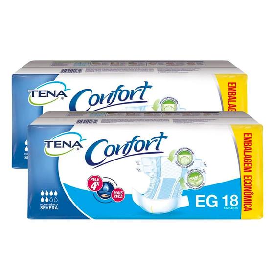 Imagem de Kit de Fralda Geriátrica Tena Confort Tamanho EG 36 Unidades