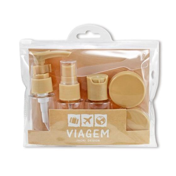 Kit De Frascos 7 Peças Para Viagem Porta Cosméticos Jacki Design Menor preço em Kit De Frascos 7 Peças Para Viagem Porta Cosméticos Jacki Design