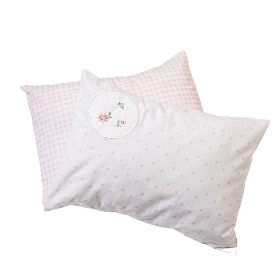 Imagem de Kit De Fronha Bebê Bordadas Com 2 Un Floral 40 x 28Cm Papi
