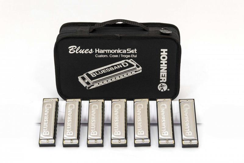 Imagem de Kit de Gaitas Hohner Blues Band 7 Harmonicas Set - Com Estojo