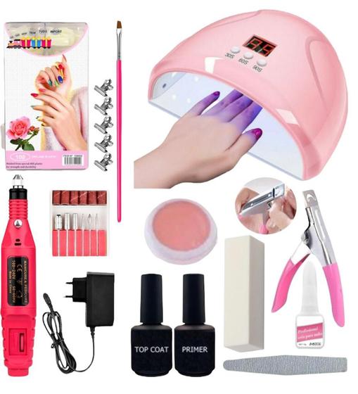 Kit De Gel Para Manicure Unhas Iniciante Acrigel Acrifix Lixadeira + Estufa Rosa Menor preço em Kit De Gel Para Manicure Unhas Iniciante Acrigel Acrifix Lixadeira + Estufa Rosa