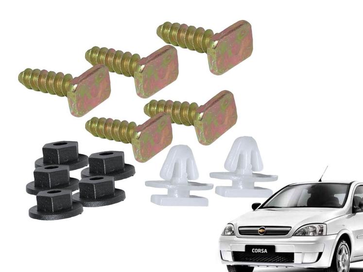 Imagem de Kit de Grampos da Moldura do Paralama Dianteiro Novo Corsa Hatch/Sedan 2002 a 2012 p/1 Lado