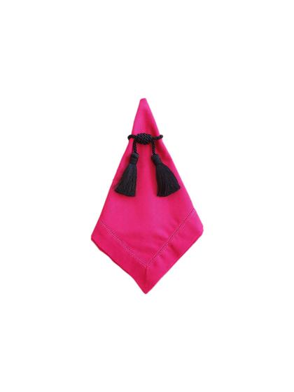 Imagem de Kit De Guardanapo Pink E Portaguardanapo Preto 8Uni