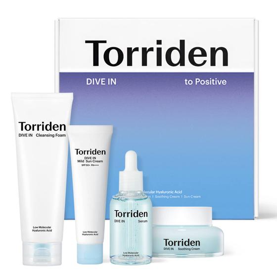Imagem de Kit de hidratação Torriden DIVE-IN com tratamento com ácido hialurônico em 4 etapas