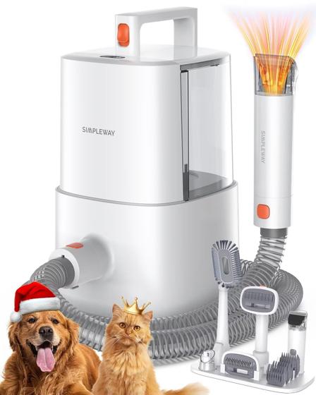 Imagem de Kit de higiene a vácuo para cães Simple Way 2,5 L com máquina de cortar cabelo