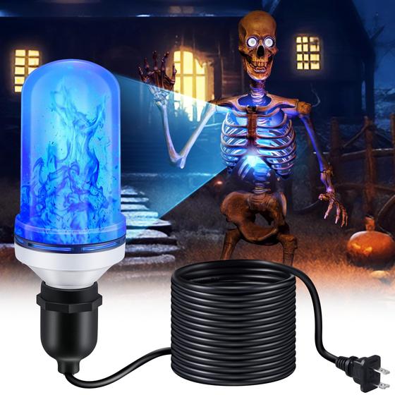 Imagem de Kit de iluminação Halloween Skeleton Treela LED Flame Light Blue