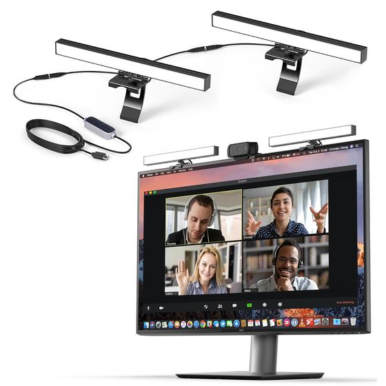 Imagem de Kit de Iluminação para Videoconferência - Duplo e Focado no Usuário