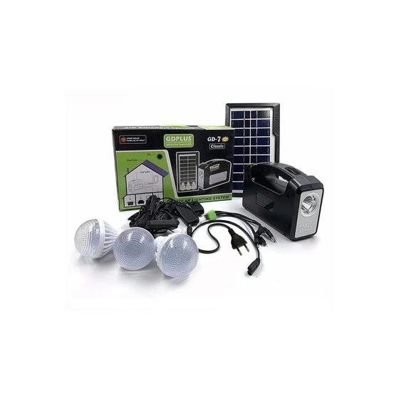 Imagem de Kit de iluminação solar de emergência para acampamento GDPLUS GD-8