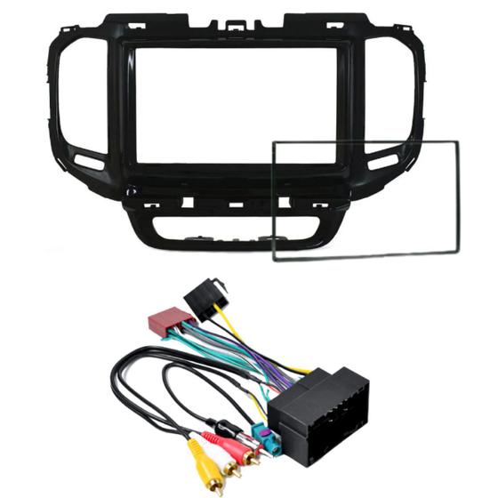 Imagem de Kit de Instalação Multimídia Fiat Toro 2016 em diante 2 Din Black Piano Expex - EKTFT003