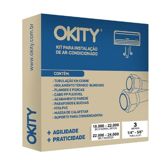 Kit de Instalação para Ar-Condicionado Split e Inverter 18.000 a 22.000 Btus Midea Okity CE0403G Menor preço em Kit de Instalação para Ar-Condicionado Split e Inverter 18.000 a 22.000 Btus Midea Okity CE0403G