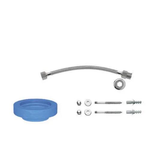 Imagem de Kit de Instalação para Bacia com Caixa com Fixação Vertical Cromado Deca