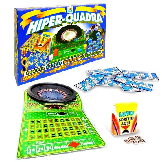 Imagem de Kit de Jogos Hiper Quadra Infantil com Bingo Loto e Roleta