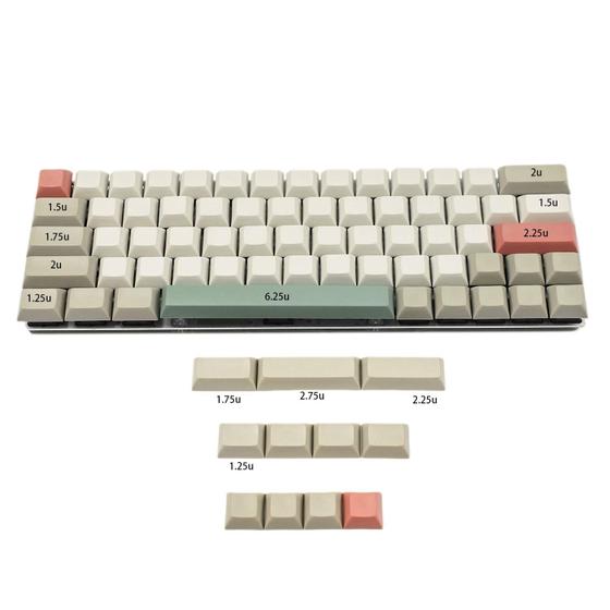 Imagem de Kit de Keycaps YMDK DSA Perfil 9009 Blank - 61/64/68 Teclas para Teclado MX