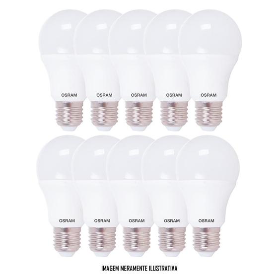 Imagem de Kit de lâmpada de led osram  cla60 8w 6500k branco frio com 10 unidades cod. 7017053