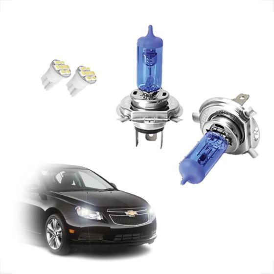 Imagem de Kit de Lâmpadas Halógenas Super Branca Farol Alto e Baixo H4 para Cruze 2011 2012 2013 2014 2015 2016