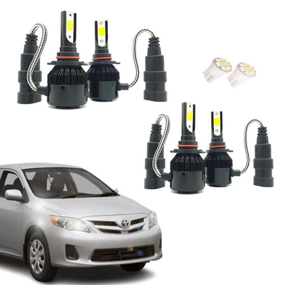 Imagem de Kit de Lâmpadas Led Tech One 8000k Azulado Farol Alto e Baixo Corolla 2008 2009 2010 2011 2012 2013