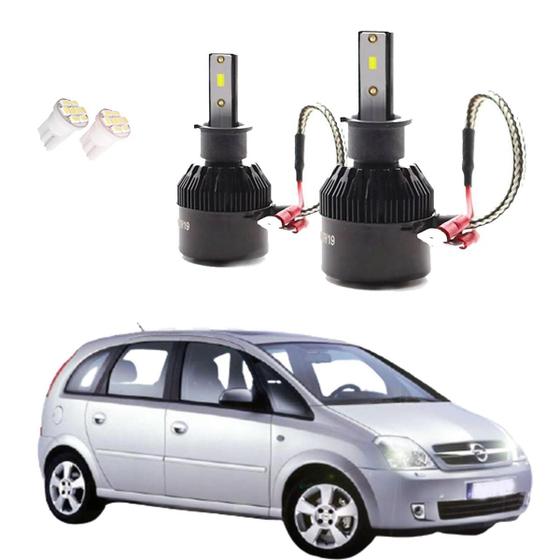 Imagem de Kit de Lâmpadas Led Tech One 8000k Azulado Farol Milha Meriva 2004 2005 2006 2007 2008 2009 2010 até 2020