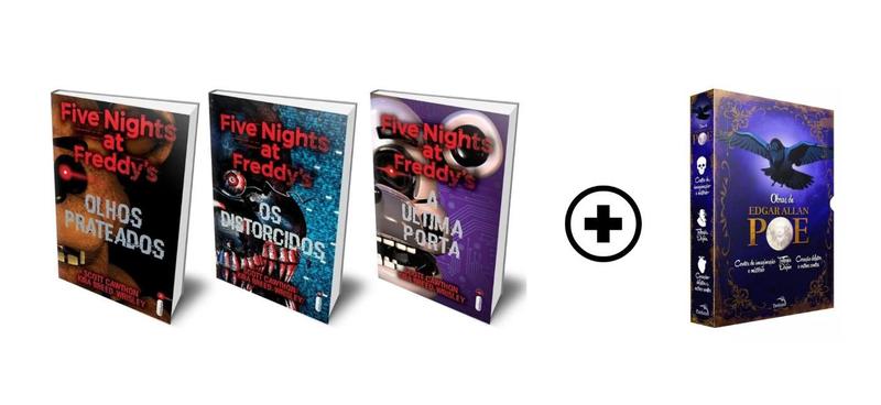 Imagem de Kit de Livros: Five Nights at Freddys : Olhos Prateados & Os Distorcidos & A Última Porta Fnaf & Box Obras de Edgar Allan Poe em português Capa Comum - Intrínseca