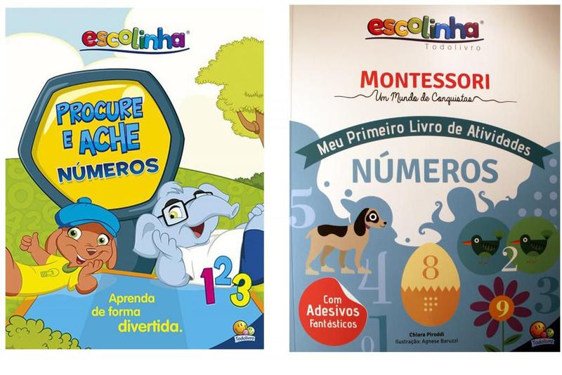 Imagem de Kit de livros infantis: Atividades números + Livro com tapete números -  Sensorial  Crianças 3+ Anos