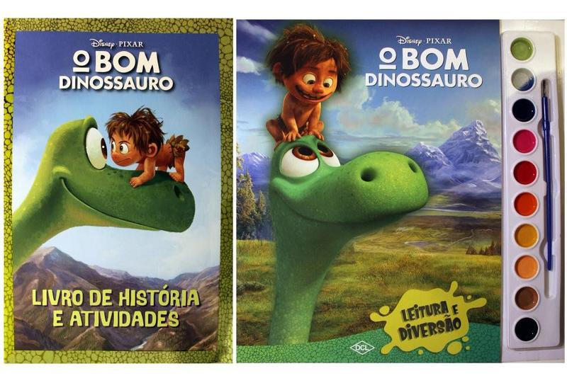 Imagem de Kit de livros infantis:  Coleção disney aquarela o bom dinossauro + livro de historias e atividades- Crianças 4+ Anos