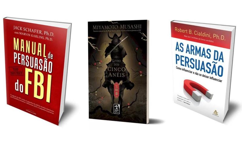 Imagem de Kit de Livros: Manual de Persuasão do FBI & O Livro dos Cinco Anéis & Armas da Persuasão Capa Comum