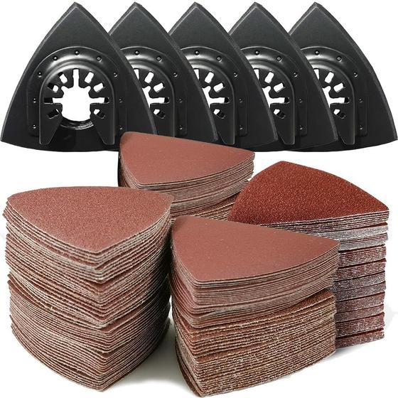 Imagem de Kit de Lixadeiras Gulrear - 130 Unidades com 5 Lixadeiras Triangulares