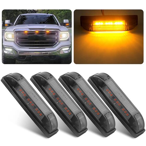 Imagem de Kit de Luzes LED Âmbar Defumado para Grade Frontal - Tacoma/4Runner/Tundra/Silverado