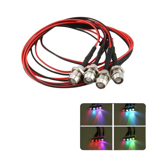 Imagem de Kit de Luzes LED para Carros RC 1/10, 1/8 e 1/12 - Traxxas, HSP, HPI e WLtoys