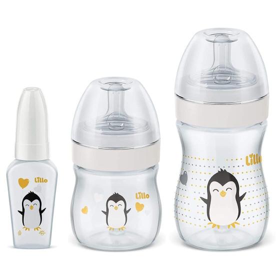 Kit de Mamadeira Primeiros Passos 50/150/240ml Neutro Lillo Imagem de Kit de Mamadeira Primeiros Passos 50/150/240ml Neutro Lillo