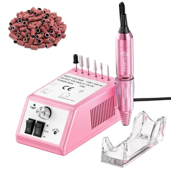 Imagem de Kit de Manicure e Pedicure com Máquina de Perfuração Elétrica SUBAY