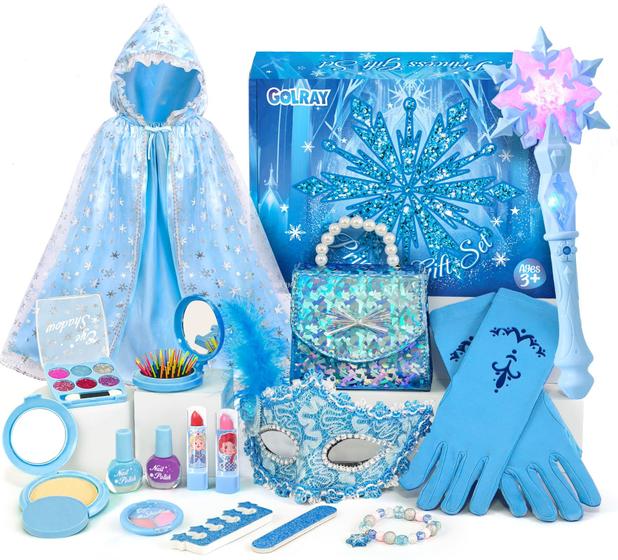 Imagem de Kit de maquiagem Frozen Toys Golray e conjunto de roupas Elsa Princess