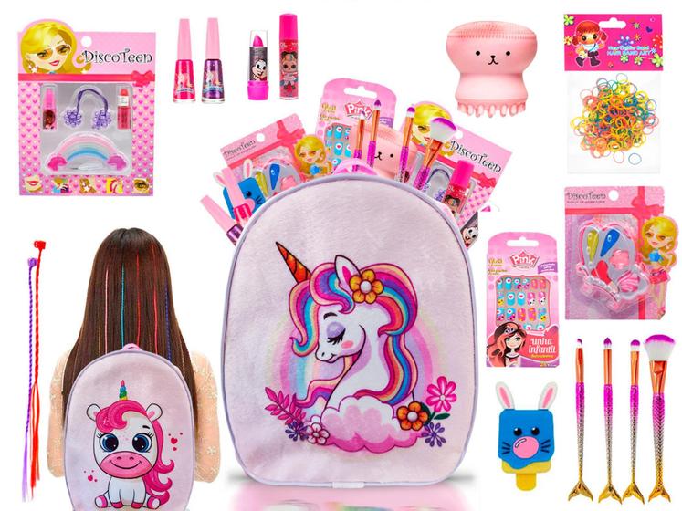 Imagem de Kit de Maquiagem Infantil Com Mochila Completa + Esmaltes IG132