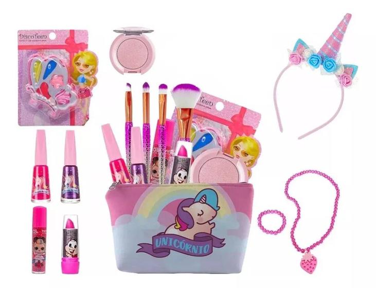 Imagem de Kit De Maquiagem Infantil Completo + Pop It Top IG138