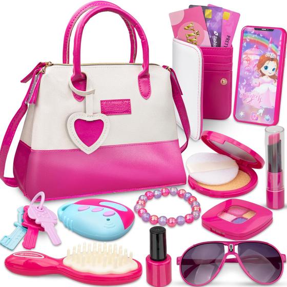 Imagem de Kit de Maquiagem Infantil MOZOK Princess - Com Bolsa e Acessórios