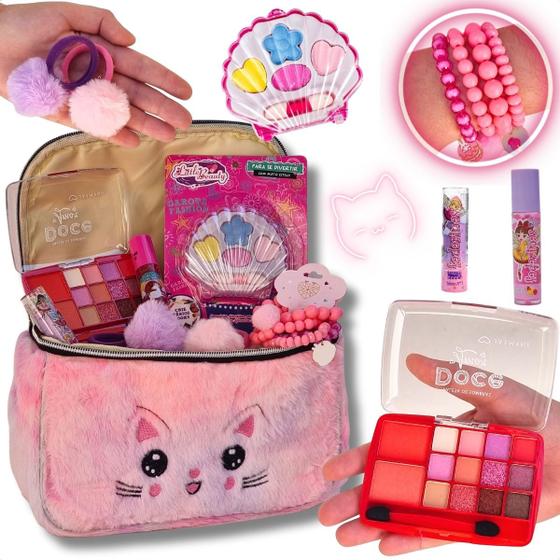 Kit de Maquiagem Necessaire Infantil Para Crianças Maleta Menor preço em Kit de Maquiagem Necessaire Infantil Para Crianças Maleta